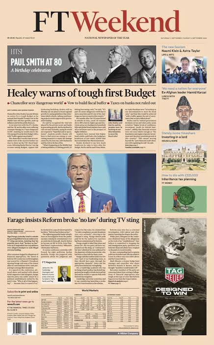 Financial Times Weekend - September 5- September 6 / 2026