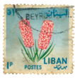 Stamp Story: Lavender Red Flower Sticker Replica 